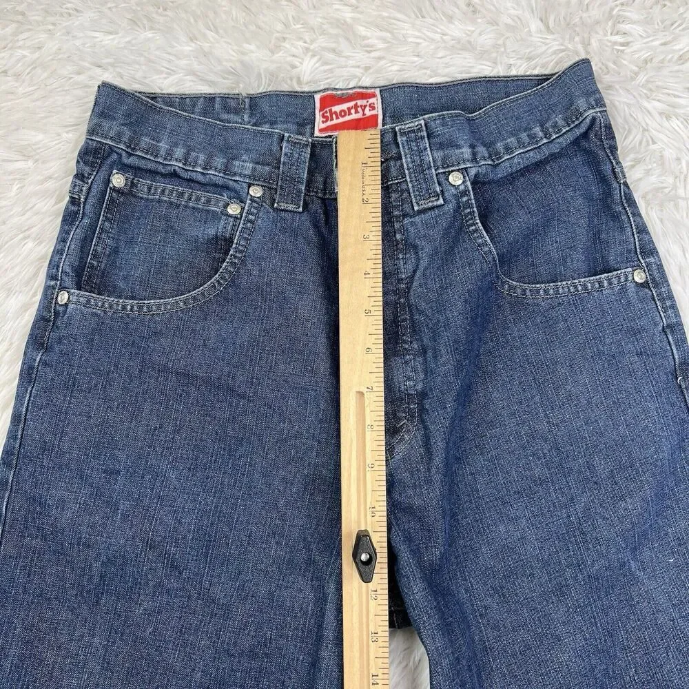 Vintage‎ Y2K Shorty's Skateboards Denim Jeans BAGGY 90s Button Fly Mens Sz 30x29